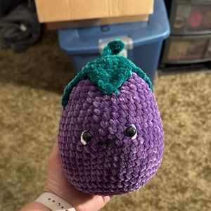 Purple Plush Eggplant Toy